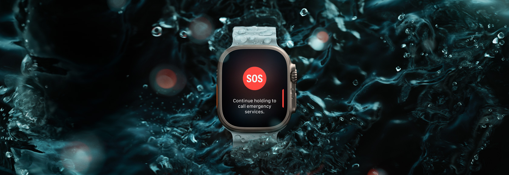 An Apple Watch Ultra 2 displaying an Emergency SOS screen.