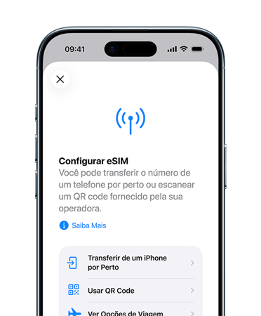 Parte da frente do iPhone Air mostrando o recurso Configurar Dados Celulares em uso