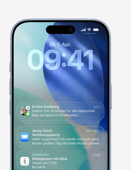 iPhone Display zeigt eingeblendete Nachrichten