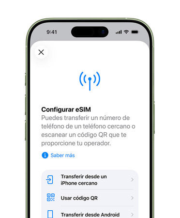 iPhone 17, front exterior, using the Set Up Cellular feature to easily transfer a phone number with eSIM