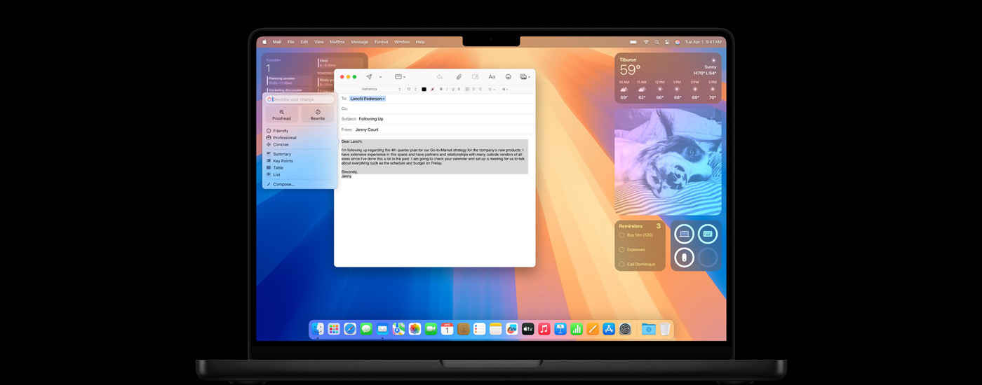 Un iPhone et un Mac montrant Apple Intelligence.