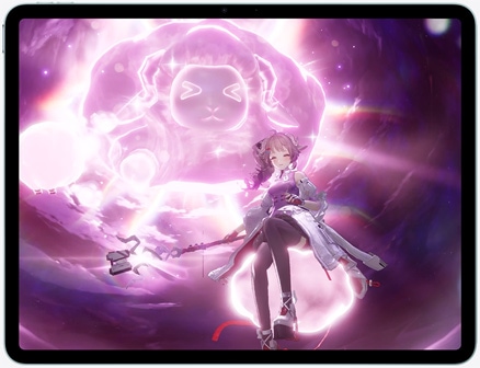 iPad Air, prednja strana, prikazuje se scena igranja akcijske igre Control