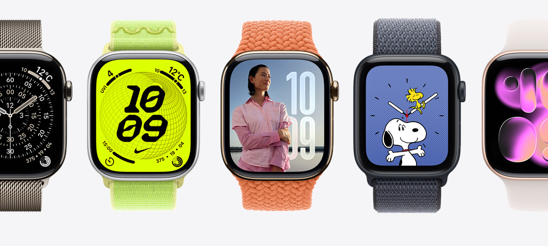 Apple Watchの文字盤：オリエンテーリング、Nike、写真、スヌーピー、レスポンシブアート