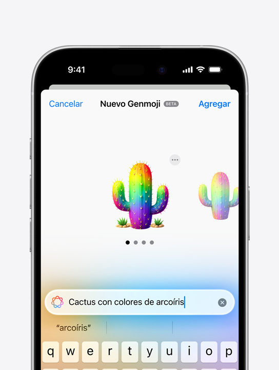 Pantalla que muestra un Genmoji