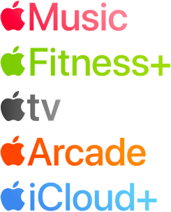 قائمة خدمات Apple: Apple Music وApple Fitness Plus وApple TV Plus وApple Arcade وApple iCloud Plus