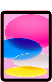 Vedere frontală a unui iPad.