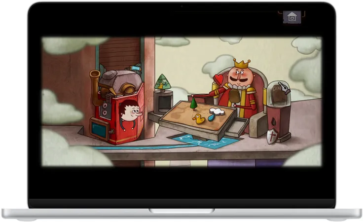 MacBook Neo, blush color, screen shows an article on biomimicry and a quiz on similar subject matter