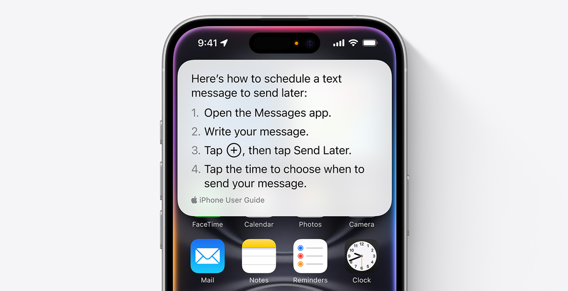 Kullanıcının aradığı bilgiyi gösteren Siri açılır pencere metni