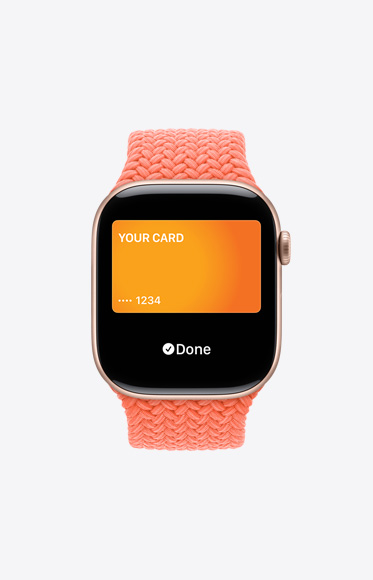 Apple Card використовується через Apple Pay на Apple Watch Series 10.