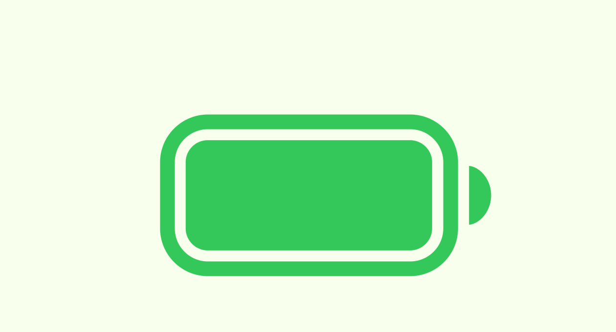 電池圖像顯示滿電狀態