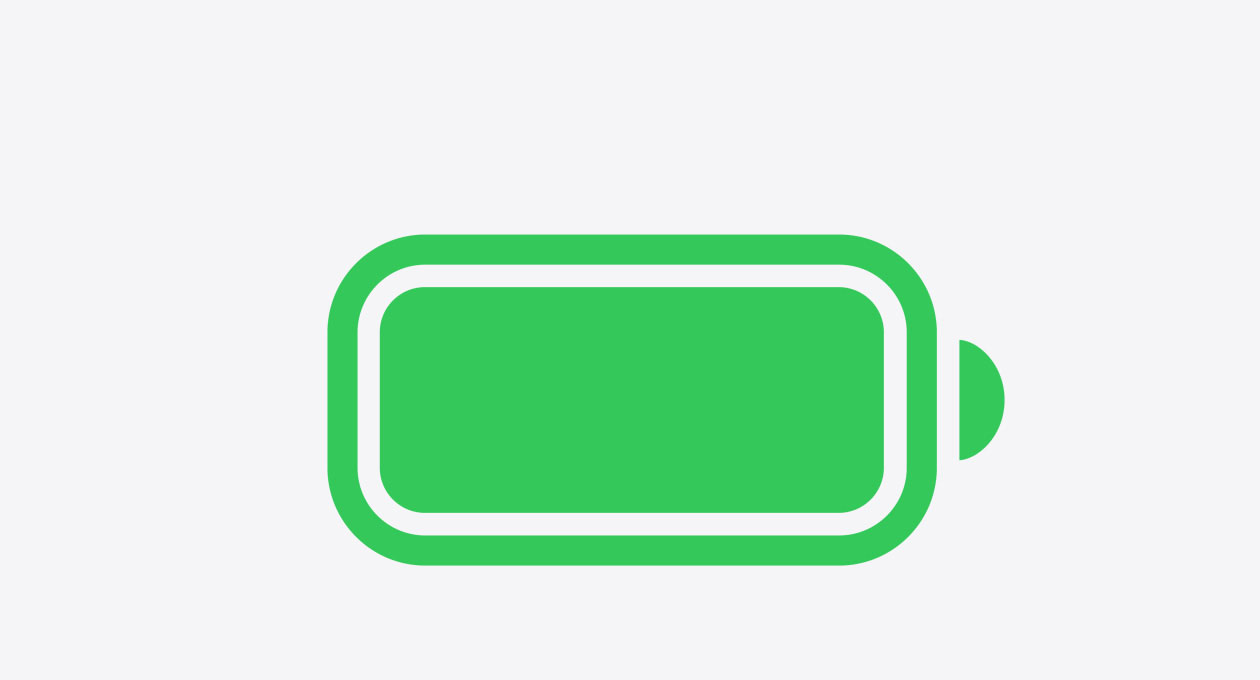 電池圖像顯示滿電狀態