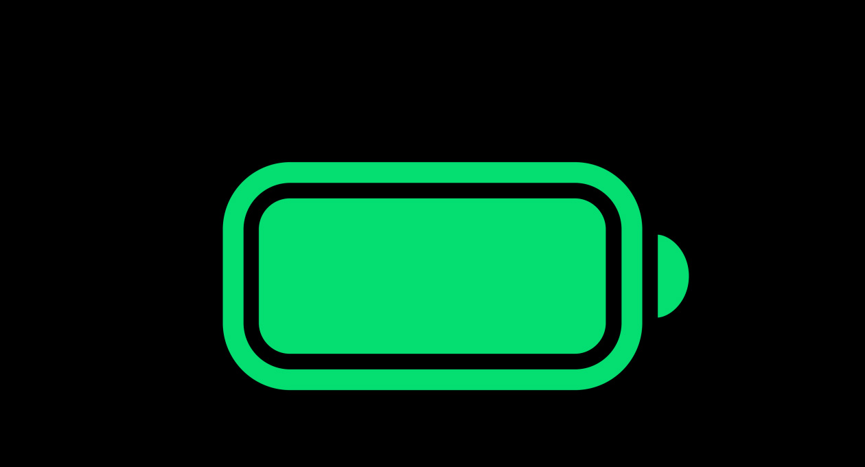 電池圖像顯示滿電狀態