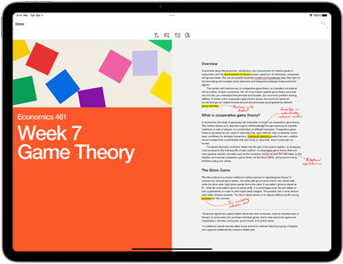 App PDF Markup su un iPad Air