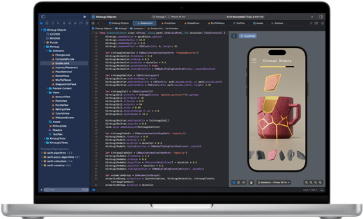 App Xcode en un MacBook Pro