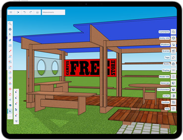 App SketchUp en un iPad Pro