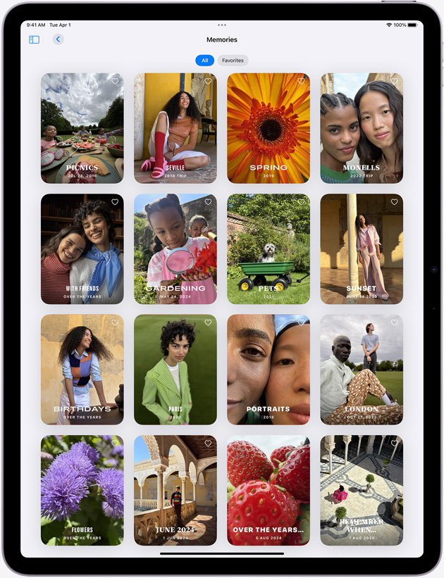 App Photos sur iPad Air