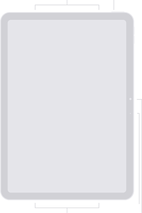 Front diagram of the iPad Air