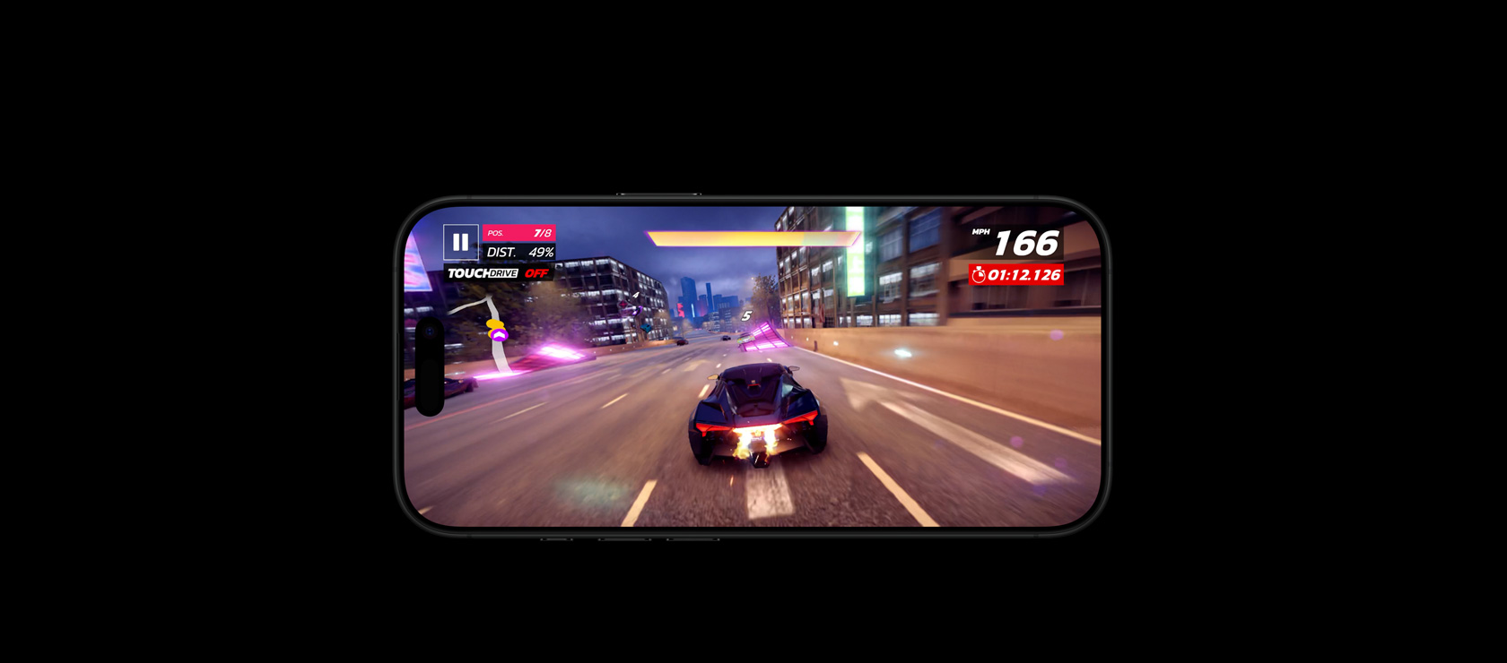 Videohra náročná na grafiku, která demonstruje prodlouženou výdrž baterie iPhonu 16 Pro