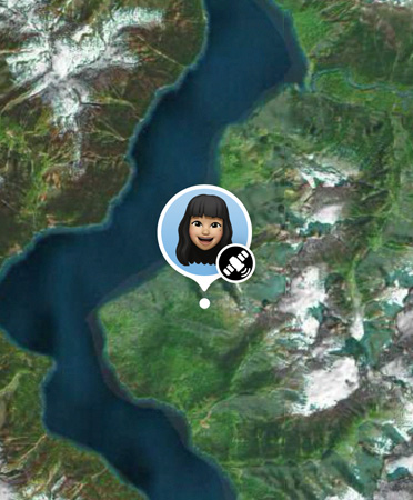 Find My app in use