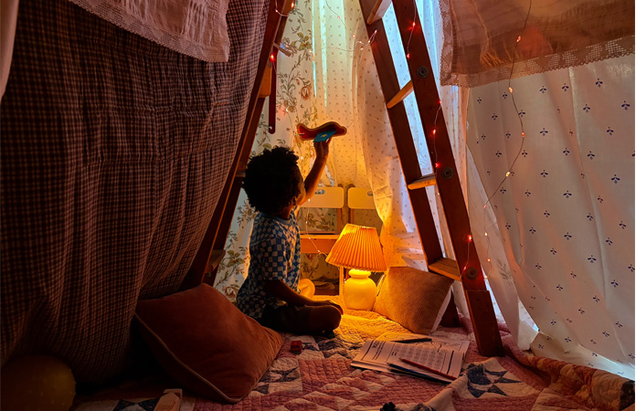 Foto de uma pessoa tirada com o recurso de fotos em pouca luz