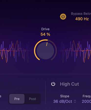 Écran montrant le rythme Driving Kick modern