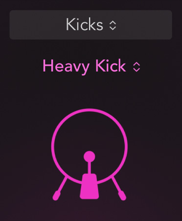 Démonstration des commandes de sons Heavy Kick sur une grosse caisse