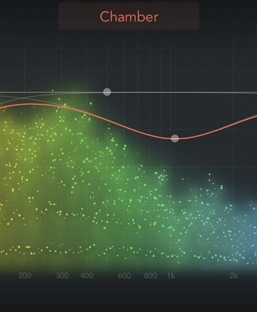Écran montrant des outils pour ajuster la réverbération et les effets de synthétiseur